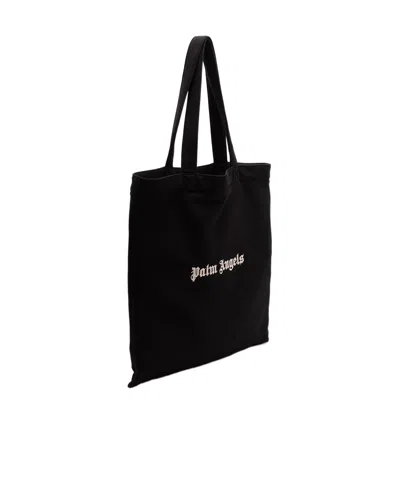 Palm Angels Rectangular Tote Bag Logo Design In Black