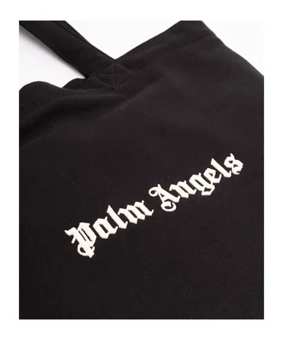 Palm Angels Rectangular Tote Bag Logo Design In Black