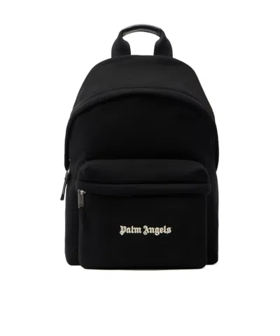 Palm Angels Versatile Backpack Featuring Adjustable Elements In Black