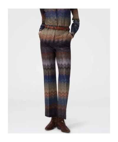 Missoni Trumpet Pants With Snake Pattern In Multi
