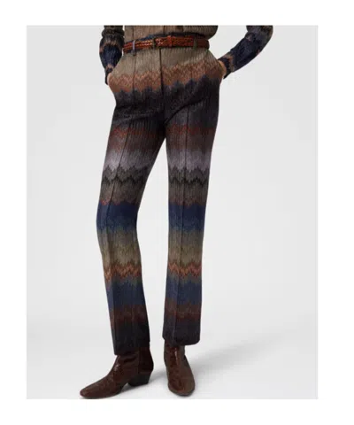 Missoni Trumpet Pants With Snake Pattern In Multi