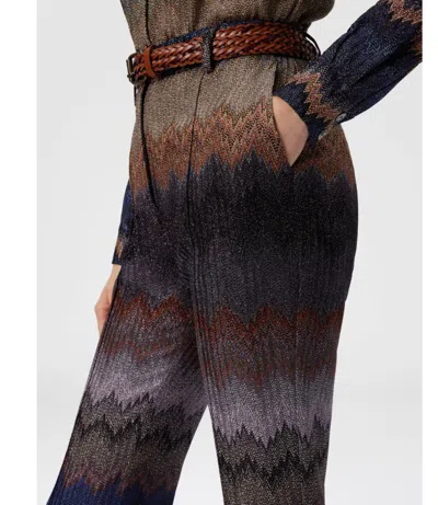 Missoni Trumpet Pants With Snake Pattern In Multi