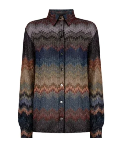 Missoni Viscosebluse Mit Schlangenmuster In Multi