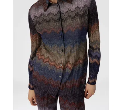 Missoni Viscosebluse Mit Schlangenmuster In Multi