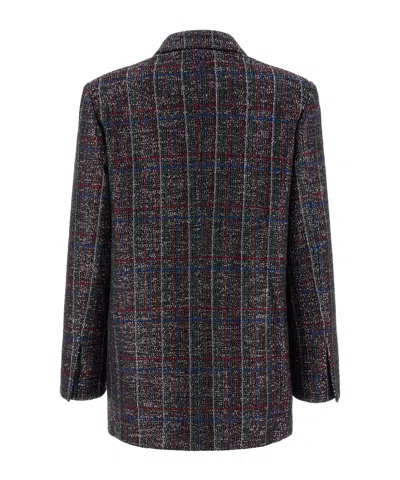 Missoni Double-breasted Checked Blazer Featuring Sequins In Multi