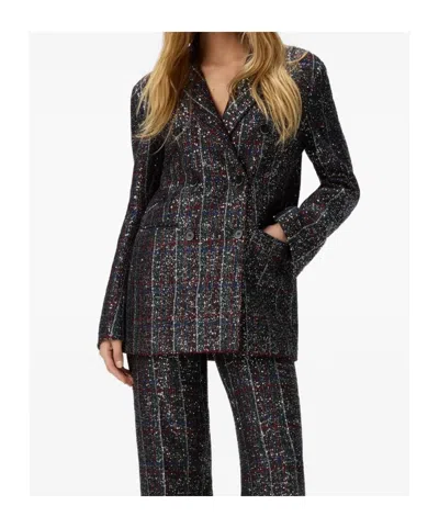 Missoni Double-breasted Checked Blazer Featuring Sequins In Multi