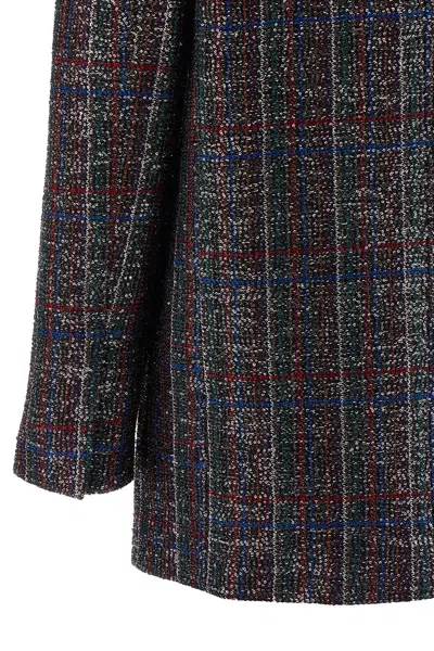 Missoni Double-breasted Checked Blazer Featuring Sequins In Multi
