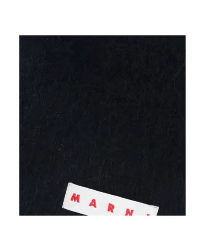 Marni Fringed-edge Scarf In Brown