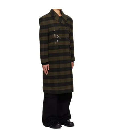 Andersson Bell Lacie Check Buttons Coat In Multi