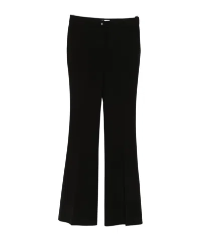 Blugirl Black Pants With Small Slit At The Hem In Black