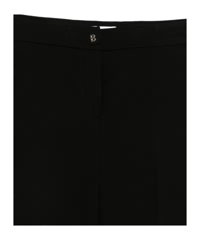 Blugirl Black Pants With Small Slit At The Hem In Black