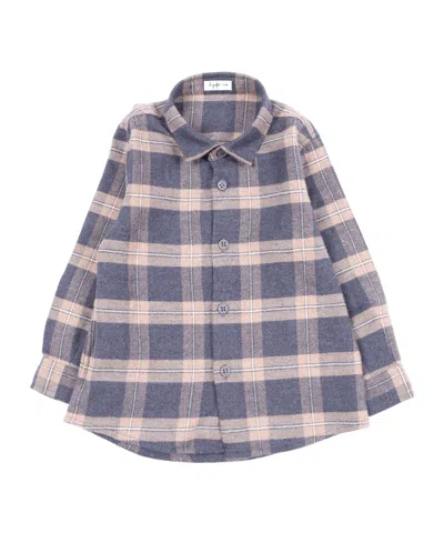 Il Gufo Patterned Cotton Shirt In Blue