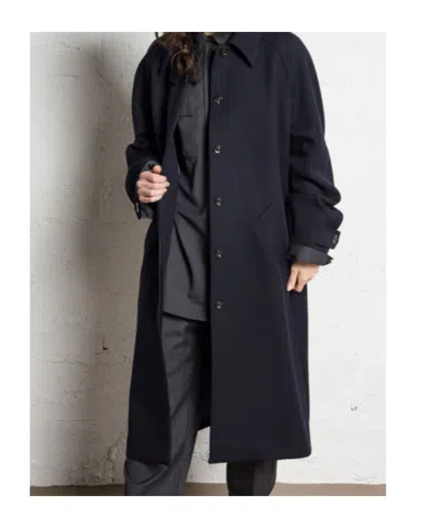 Soeur Wool Coat Featuring High Collar And Long Sleeves In Black