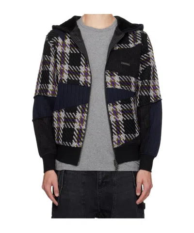 Andersson Bell Patchwork Zip-up Hoodie In Multi