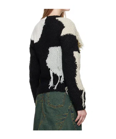 Andersson Bell Black Sylvia Abstract Patchwork Sweater In Black