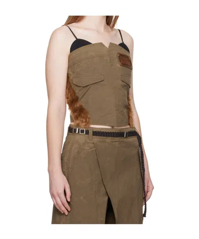 Andersson Bell Trouser Custom Bustier Top In Brown