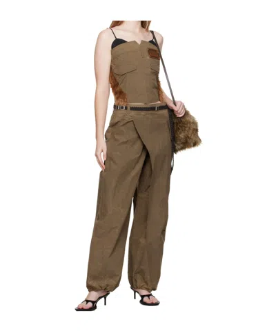 Andersson Bell Trouser Custom Bustier Top In Brown
