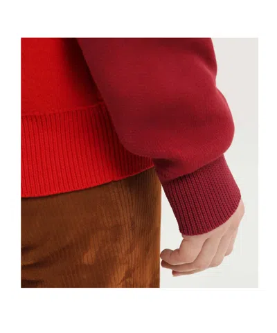 1989 Studio Stone Island Midnight Blue Nylon Bomber Jacket In Red