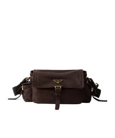 Prada Explore Medium Nappa Leather Shoulder With Flap Bags