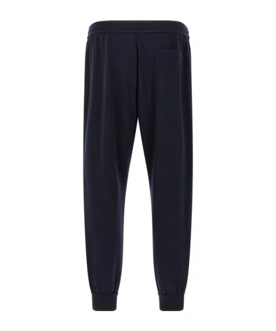 Brioni Cotton And Cashmere Joggers In Blue