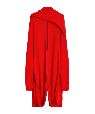 Sportmax Robe En Maille Bouclée In Red