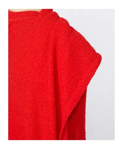 Sportmax Robe En Maille Bouclée In Red