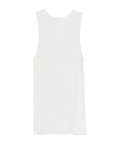 Vivienne Westwood Logo Embroidered Sleeveless T-shirt In White
