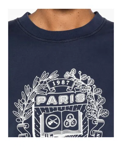 Apc A.p.c. X Marc Jacobs Long-sleeved Crewneck Sweatshirt In Blue