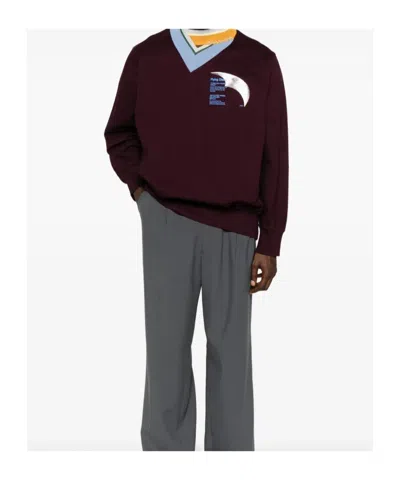 Kolor Mock-neck Graphi-print Sweater In Multi