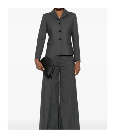 Tagliatore Tailored Gray Jacket With Notched Collar In Gray