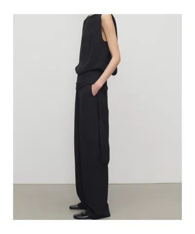 The Row Elastic Waist Casual Pants In Black