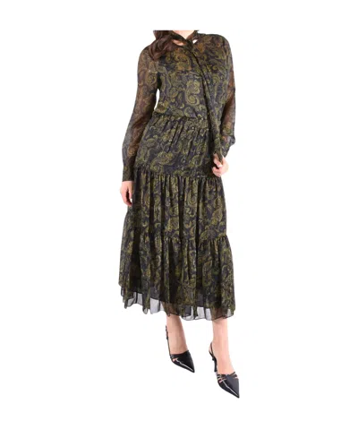 Michael Kors Paisley Pattern Skirt In Multi