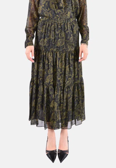 Michael Kors Paisley Pattern Skirt In Multi