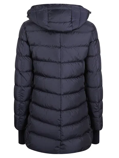 Herno Long-sleeved Quilted Down Jacket In Blue