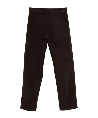 Dries Van Noten Straight Leg Cotton Trousers And Pockets In Black