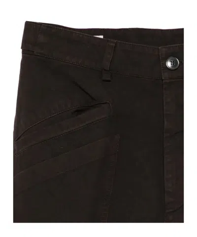 Dries Van Noten Straight Leg Cotton Trousers And Pockets In Black