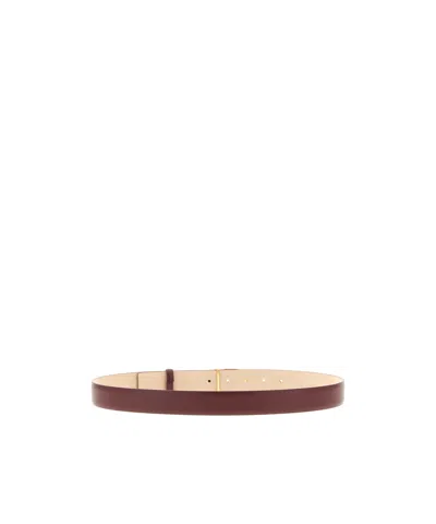 Khaite Smooth Saddle Leather Belt In Brown