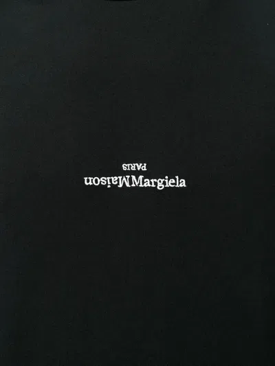 Maison Margiela Distorted Logo T-shirt In Black
