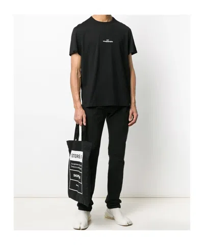 Maison Margiela Distorted Logo T-shirt In Black