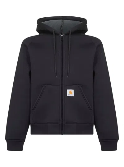 Carhartt Work In Progress Active Canvas Hooded Jacket In Black