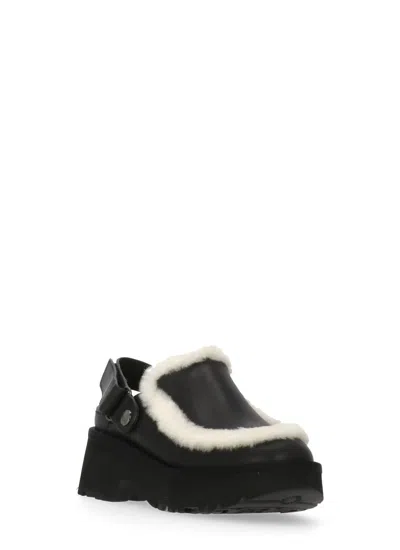 Ugg Esme Leather Slingback Clogs In Black