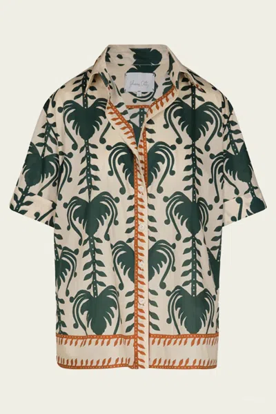 Johanna Ortiz Salty Promises Printed Cotton Shirt In Green
