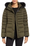 ANDREW MARC 'Kelly' Convertible Down Jacket with Genuine Fox Fur Trim