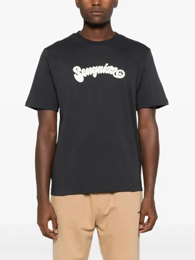 Barrow Graphic Print Unisex Crew Neck T-shirt In Black