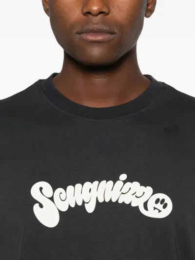 Barrow Graphic Print Unisex Crew Neck T-shirt In Black