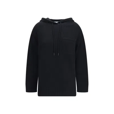 Max Mara Wool And Cashmere Knit Sweatshirt In Black