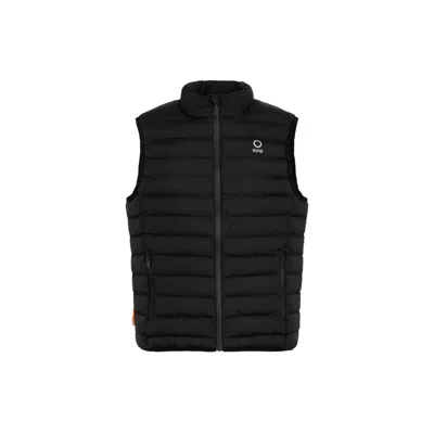 Suns Black Polyester Sleveless Jacket In Black