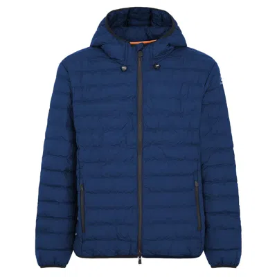 Suns Blue Polyester Men's Quilted Jacket In Blue