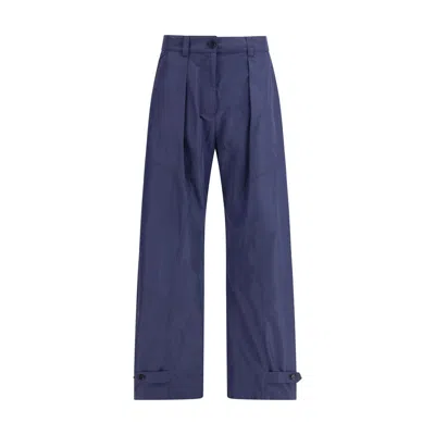 Pinko Straight-leg Casual Pants In Blue