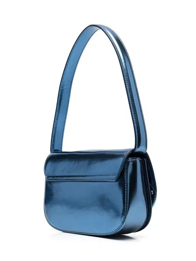 Diesel 1dr Logo Plaque Shoulder Bag In Blue